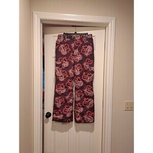 Snozu Glacier Shield Insulation Womens Snow Pants Size M/10 Pink Paisley
